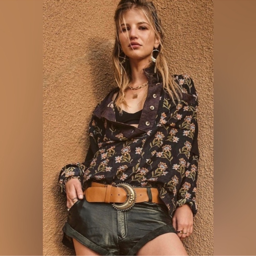 Free People We The Free Summer of Surf Pullover Button Henley Top